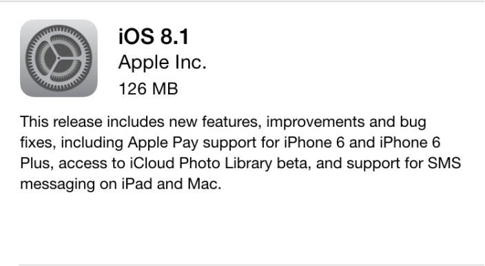 Apple-iOS 8.1-Update