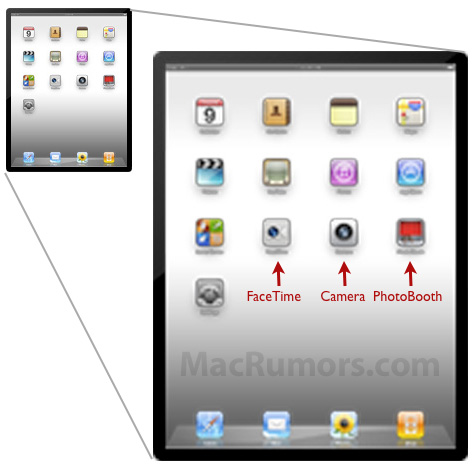 Apple’s iPad 2 Rumored to Have Camera, Facetime and Photobooth Support