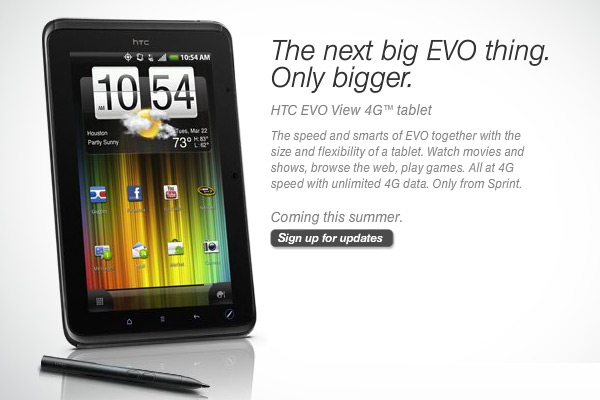 HTC’s EVO View 4G Tablet Officially Breaks Cover