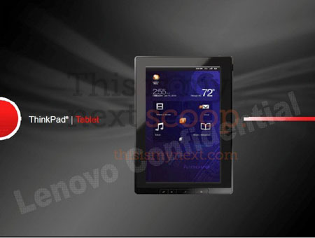 Lenovo 10.1-inch Thinkpad Tablet To Be Released This Summer With Honeycomb On Board