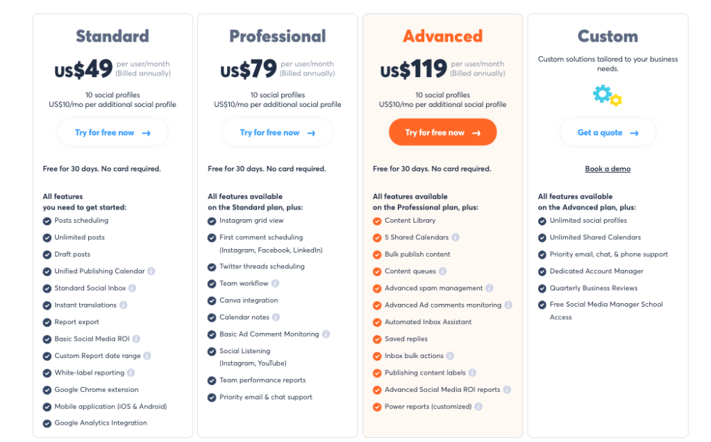 AgoraPulse social media management pricing